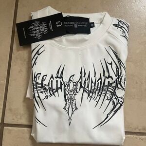 Breathe Divinity White and black gothic style t-shirt